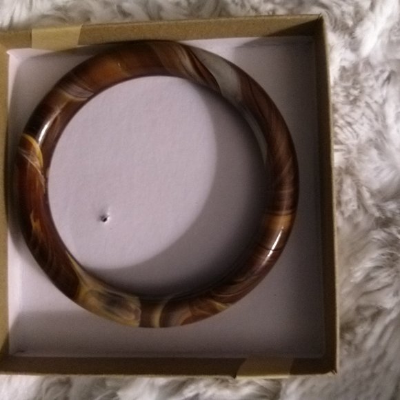 Genuine Tiger-Eye Bangle Bracelets - Picture 9 of 13